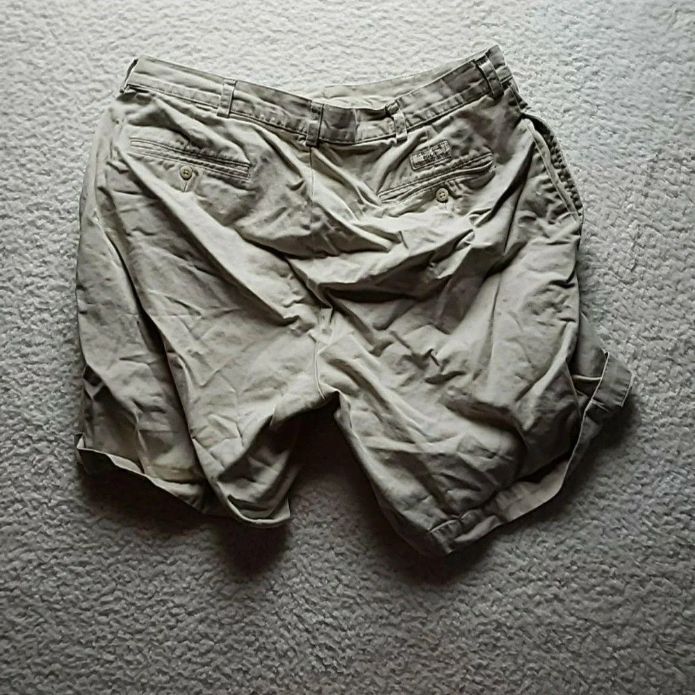 Polo Ralph Lauren Shorts Mens 36 Beige Tyler Short Pleated Chino 11 Inseam